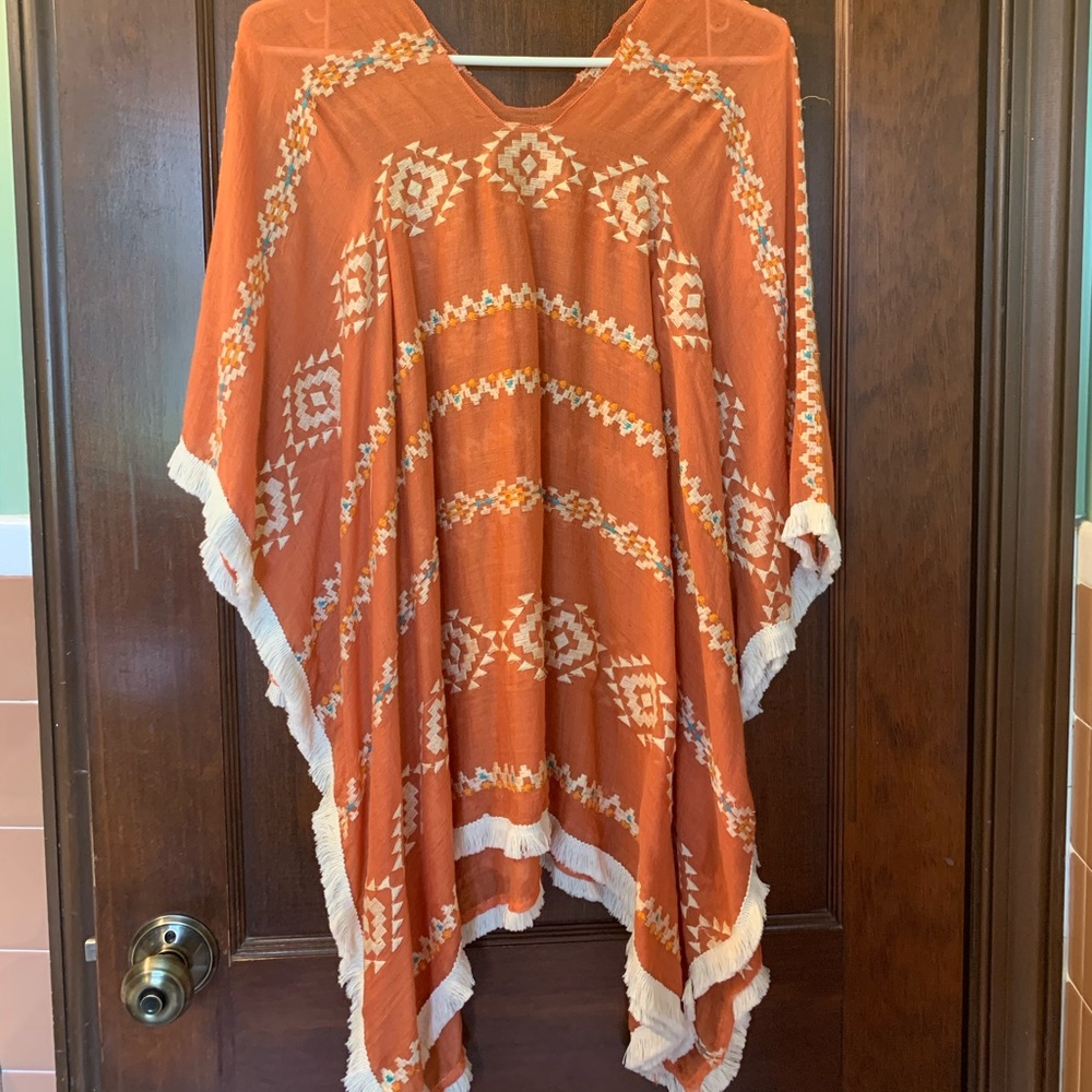 Orange poncho